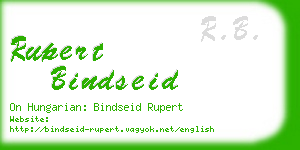 rupert bindseid business card